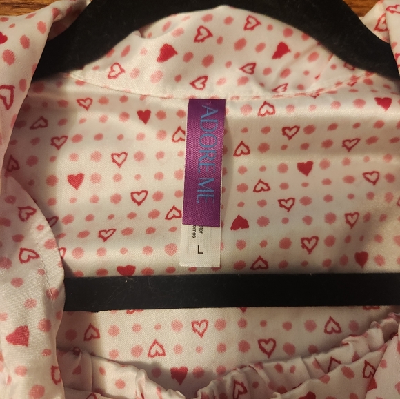 Like New, Adore Me, satin shorts pajama set, large - Picture 3 of 5